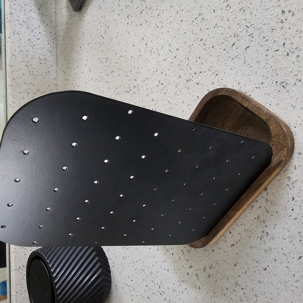 Black and Brown Wooden Magazine Holder